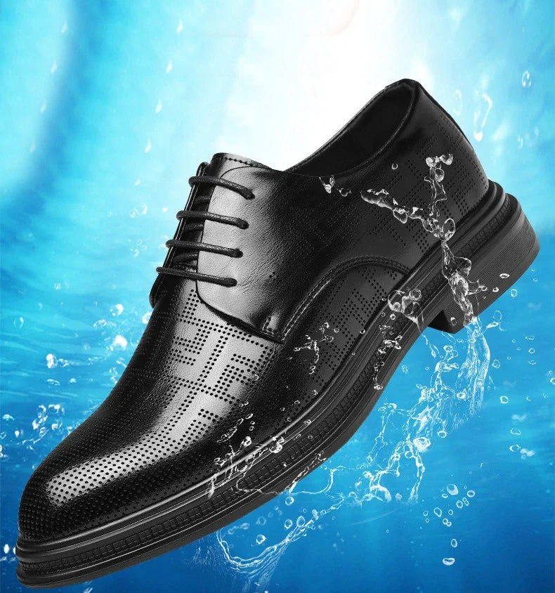 Spring Summer Increase Leather Shoes for Man Lace Designer Business Casual Shoes Male Fashion British Style Dress Shoe Man