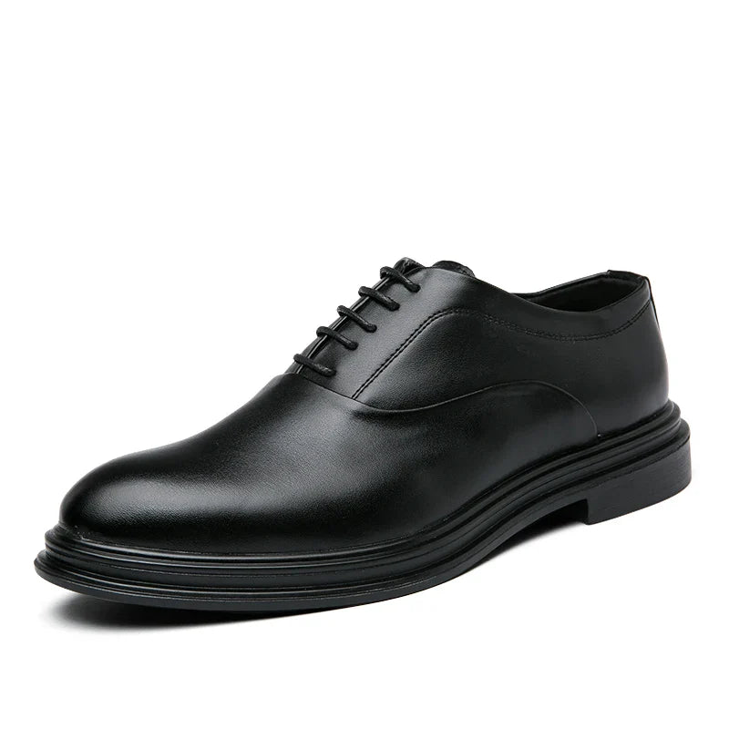 Brand Classic Derby Shoes Leather Man Business Dress Office Leather Shoes Flats Men Fashion Wedding Party Suit Club Shoe Vintage