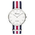 Top Brand Luxury Women Watches Fashion Stripe Nylon Strap Ladies Quartz Wristwatch Simple Casual Watch Women Clock Montre Femme