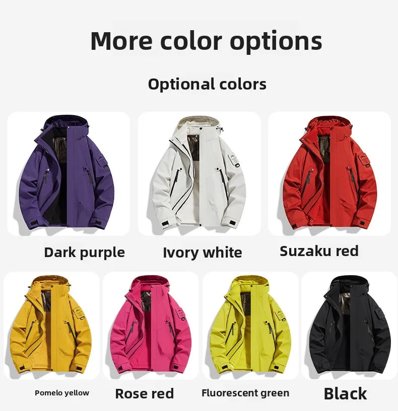 New Autumn and Winter Graphene Heating Cold Warm Insulation Men's Women's Three in One Jacket Waterproof Windproof Assault Suit