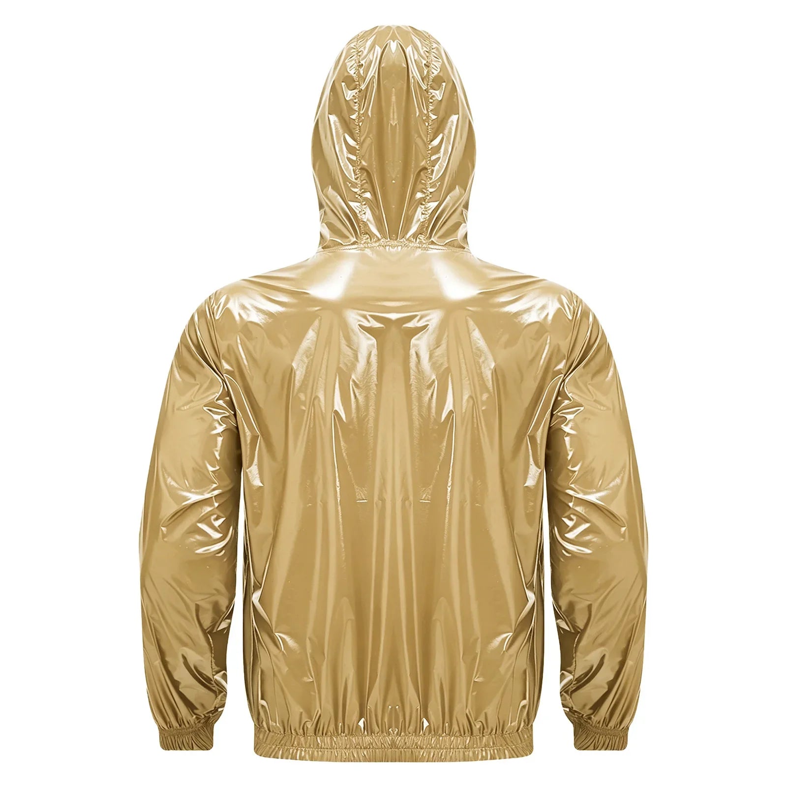 Mens Waterproof Hooded Jacket Tops Breathable Raincoat Waterproof Windproof Outdoor Biking Fishing Jacket Hood Outerwear
