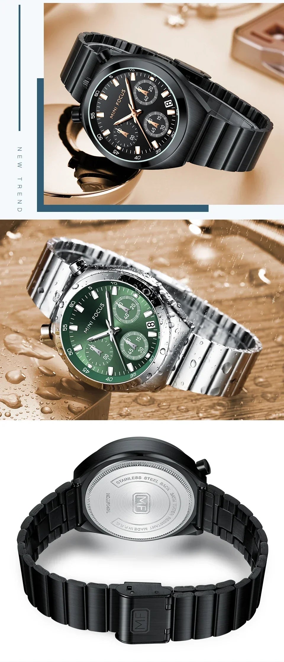 FOCUS Fashion Gold Watch Women Watches Ladies Creative Steel Women's Bracelet Watches Female Waterproof Clock Reloj Mujer