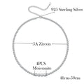 1.2CT Moissanite Tennis Necklace 925 Sterling Silver 18K Gold Plated Gradient High Carbon Diamond Necklaces for Women Adjustable