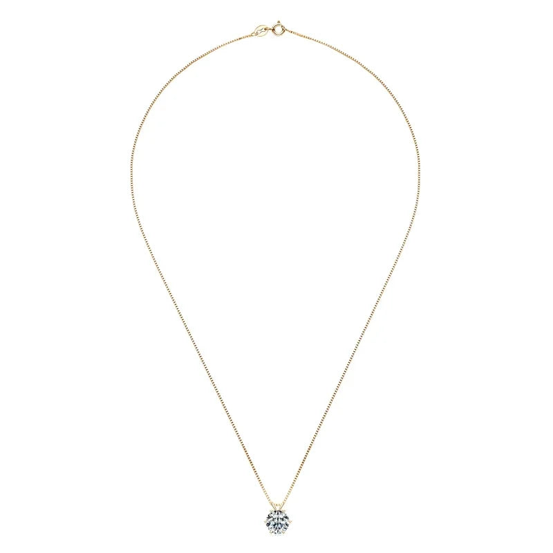 GRA Certified Multi-size Round Moissanite Pendant Necklaces For Women 925 Sterling Silver Solitaire Chain Jewellry Gift