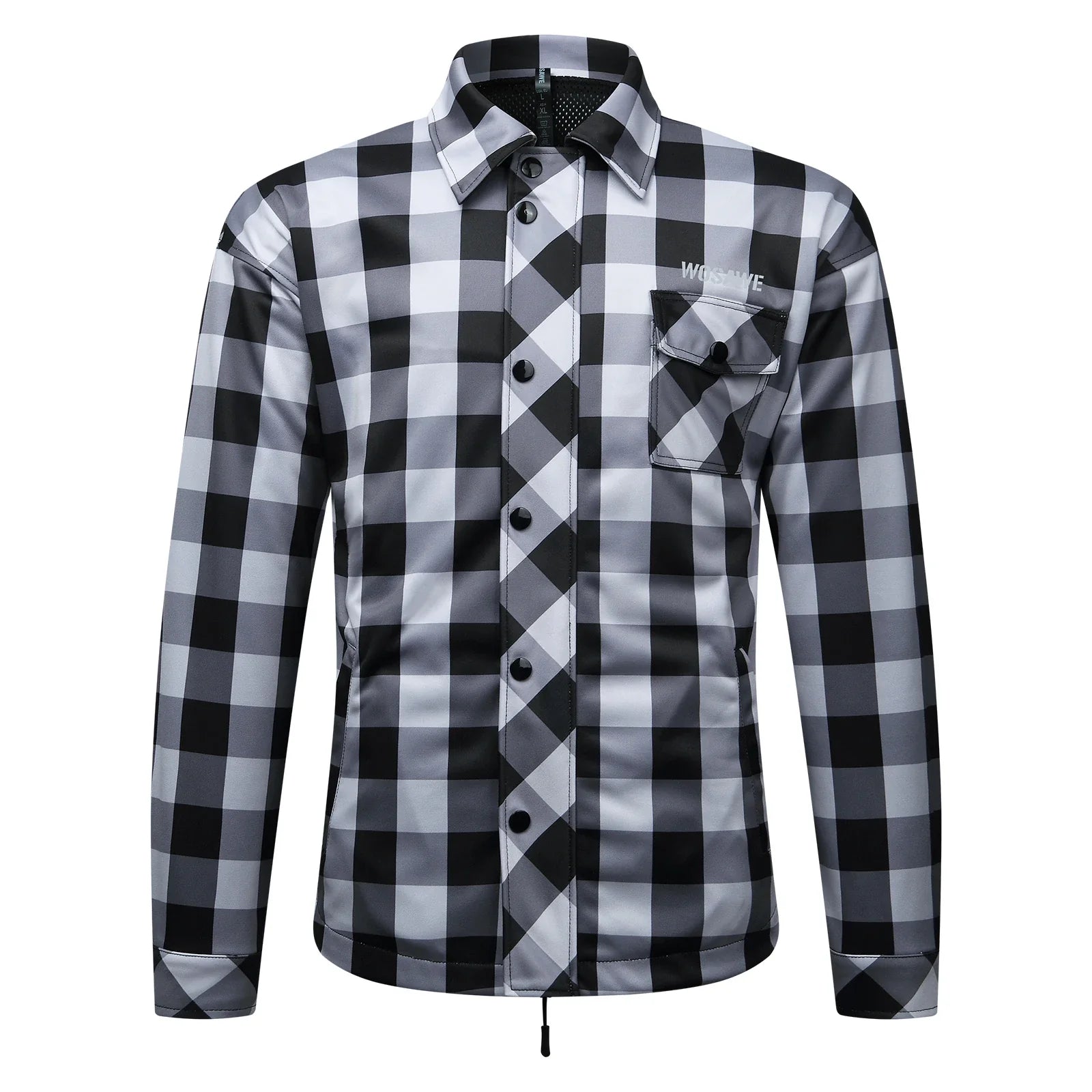 Men's Women's Winter Motorcycle Jacket Warm Motocross Motorbike Checkered Casual Outdoor Riding Shirts