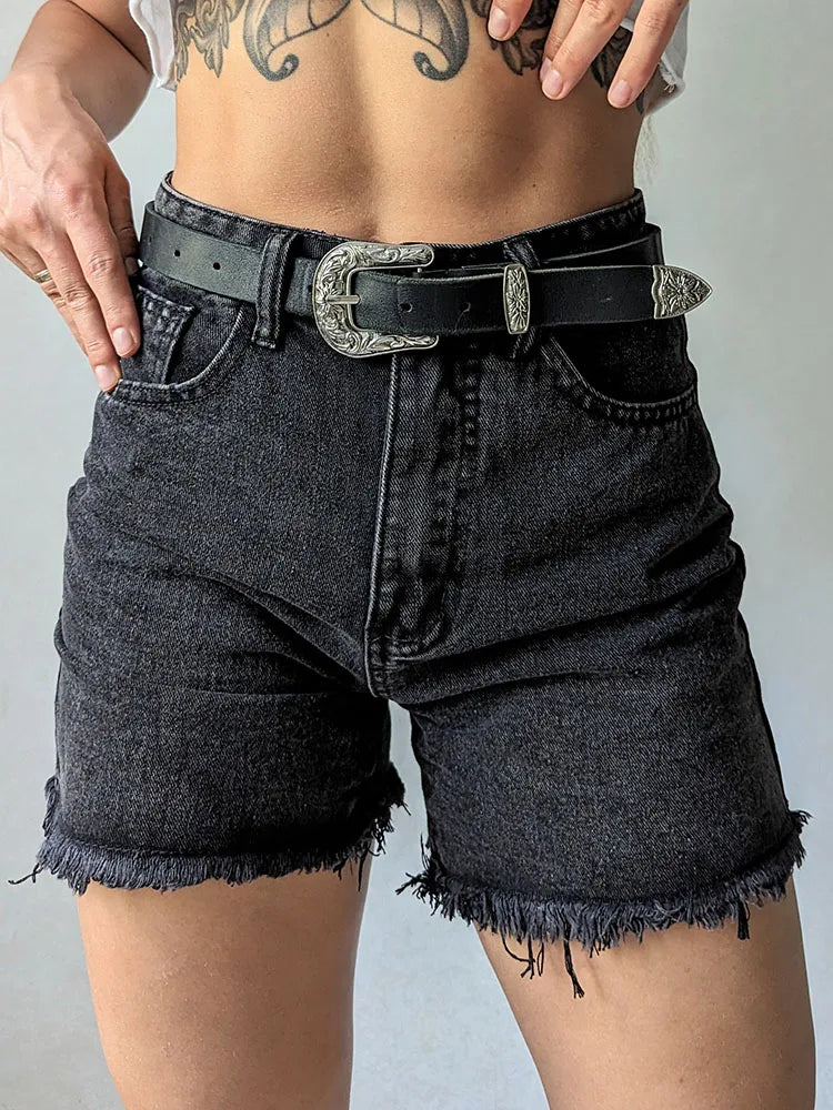 Streamgirl Blue Women's Denim Shorts Summer High Waist Casual Chic Loose Jean Shorts For Women Summer 2026 Denim Short Femme