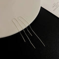 Minimalist Long Tassel Ear Line Drop Earrings for Women Korean Fashion Stainless Steel Chain Hanging Earings Jewelry Party Gifts