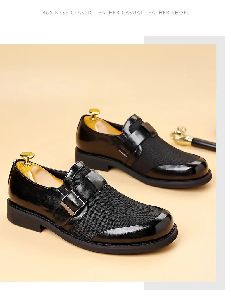 Leisure Walk Male Loafers Outdoor Anti-slip Men's Driving Shoes Handmade Business Footwear Elegantes Slip on Flats Oxford Shoes