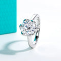 3ct D Color Moissanite Lotus Engagement Ring 925 Sterling Silver Solitaire Promise Rings for Women Jewelry Gifts