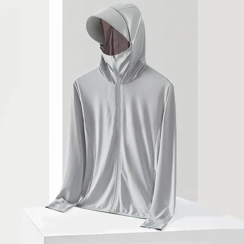 UV Protection Ice Silk Cool Feeling Sun Protection Clothing Lightweight Breathable Fishing Jacket Outdoor Sports Shirt