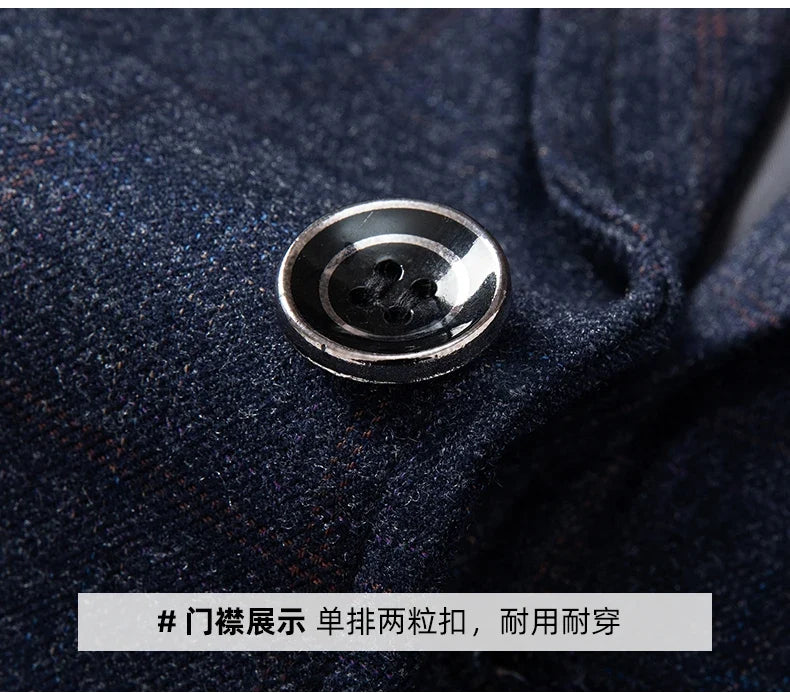 New Men's Blazer Fashion Middle-aged Business Casual Professional Wear Casual Loose British Style Sub-trend Four Seasons Suit