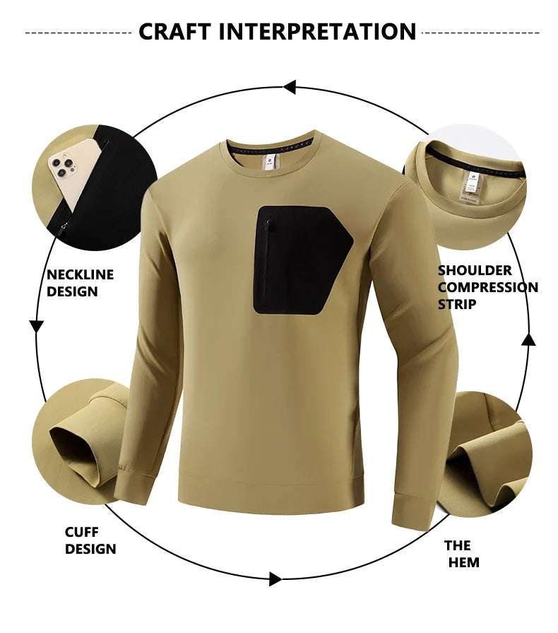 2026 spring high quality outdoor sports running cycling mountaineering long sleeve T-shirt sports lining base shirt Tops