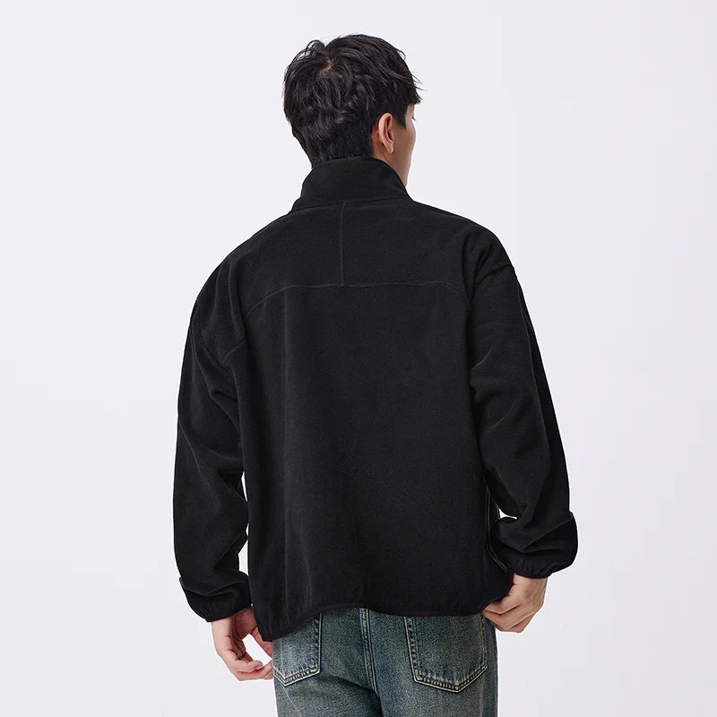 Jacket Men Anti-Static Fur Coat New Autumn 2024 Warm Fleece Couple Style Collar Top