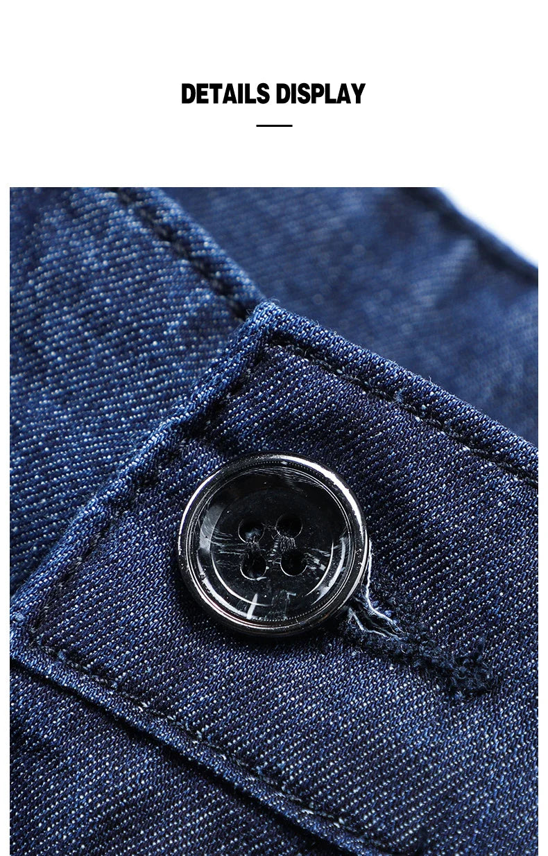 Modal Fabric Spring Summer Men's Black Thin Straight Jeans Classic Style Business Fashion Stretch Loose Jeans Male Brand