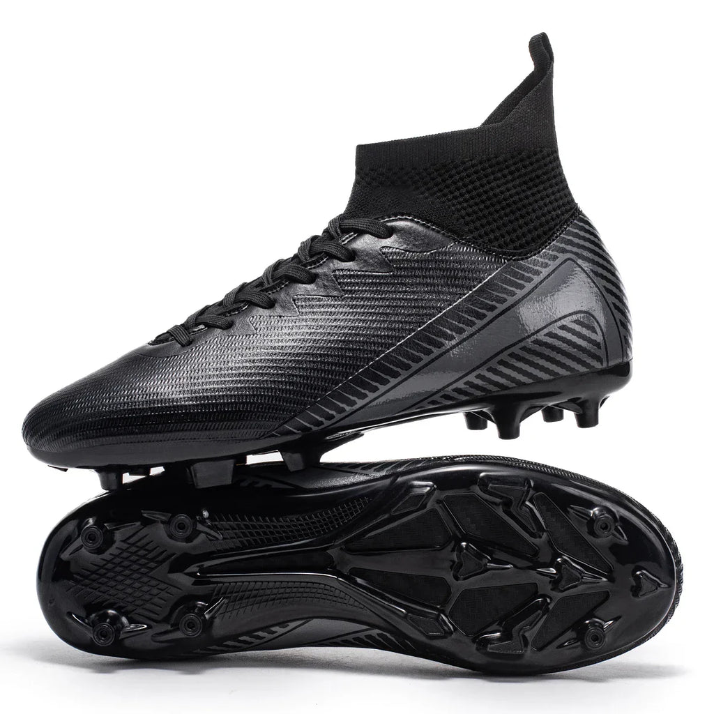 Breathable AG FG football shoes PU Fabric Mesh Upper TPU Wear-resistant Sole Non-slip Design For Kids Youth Daily Play
