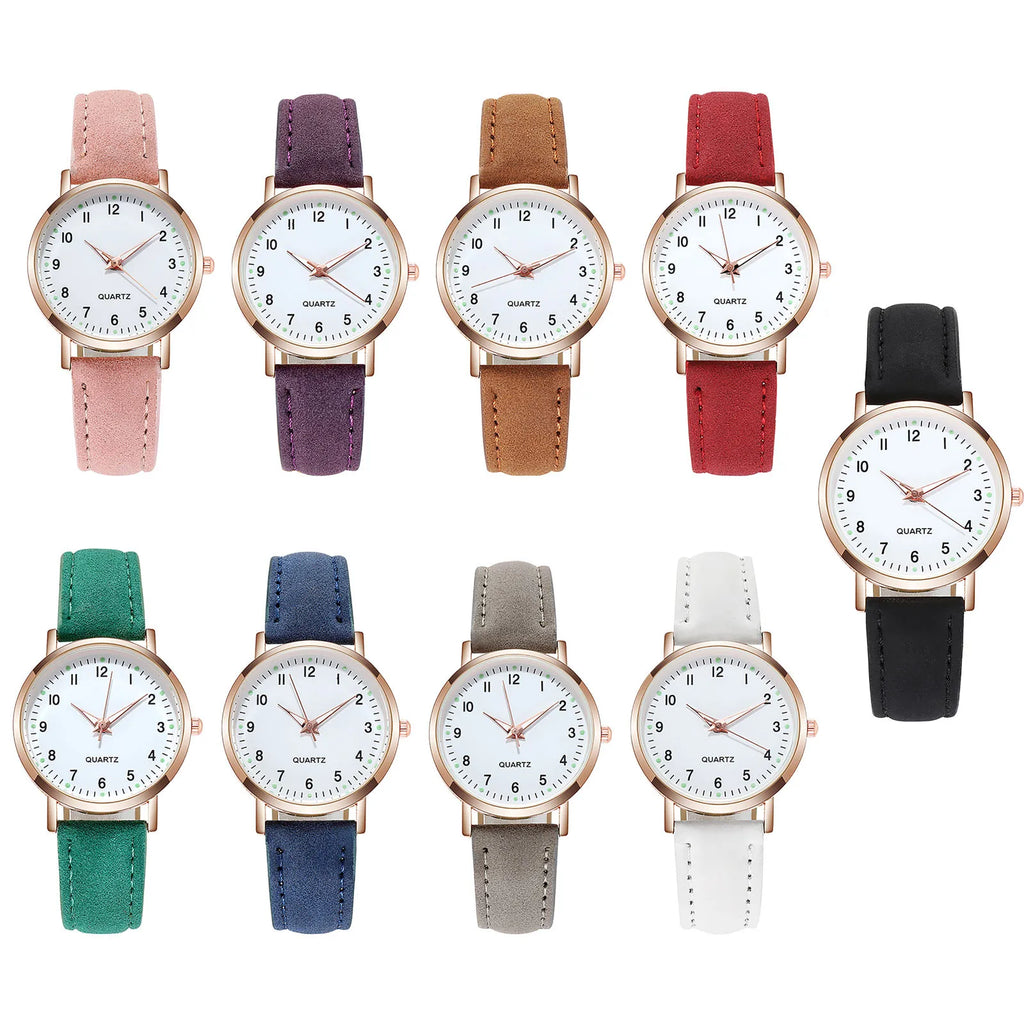 Fashion Watch For Women Leather Belt Watches Ladies Luxury Analog Quartz Luminous Wristwatch Clock Relogio Feminino