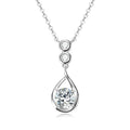 D Color Certified Moissanite Waterdrop Pendant Necklaces 925 Sterling Silver Neck Jewelry Chain for Women Wedding Gifts