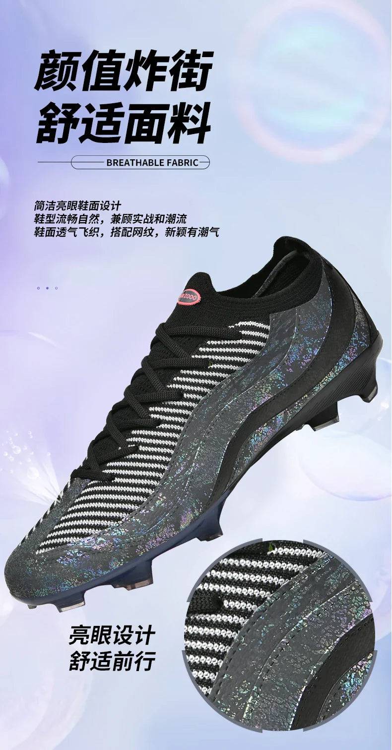 T31 High Quality Mens Soccer Shoes Training Non-Slip Turf Soccer Cleats TF/FG Football Sneakers Chuteira Campo