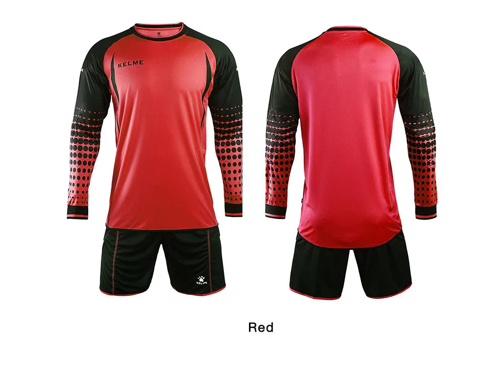 Goalkeeper Jersey Soccer Custom Goaile Jerseys Mens Long Sleeve Football Uniform Shorts Sponge Protector 9161ZB1002