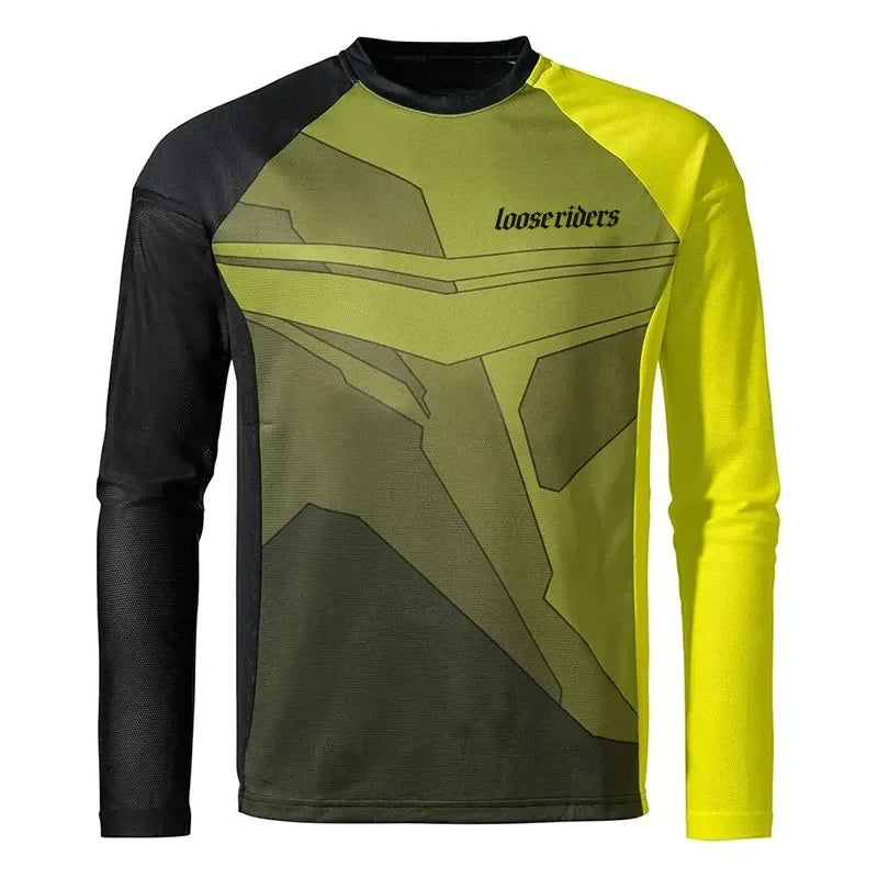 loose riders jersey motocross enduro downhill cycling jersey men's BMX mountain bike shirt breathable quick-drying T-shirt