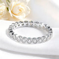 2mm D Color Full Eternity Moissanite Rings for Women Everyday Wear Jewelry Birthday Gift 925 Sterling Silver Promise Band
