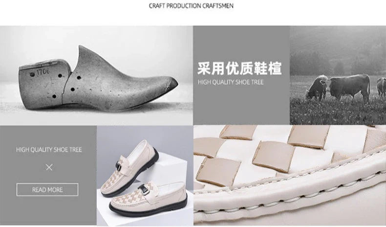 Soft Sole Loafers Shoes for Man Summer Autumn New Designer Leather Shoes Male Fashion Business Casual Luxury Shoe Man