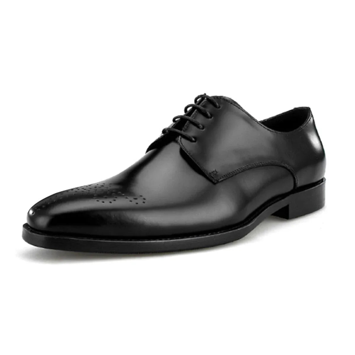 Italian Men's Genuine Leather Oxford Shoes Classic Gentleman Top Layer Cowhide Business Dress Shoes for Formal Occasions