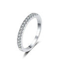 Full D Color Moissanite Wedding Band Ring 925 Sterling Silver Eternity Band Engagement Bride Bands Party Rings For Women