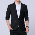2026 New Spring Autumn Men Suit Jacket Mens Korean Slim Fit Solid Color Smart Casual Work Clothing Men's Suits Blazers