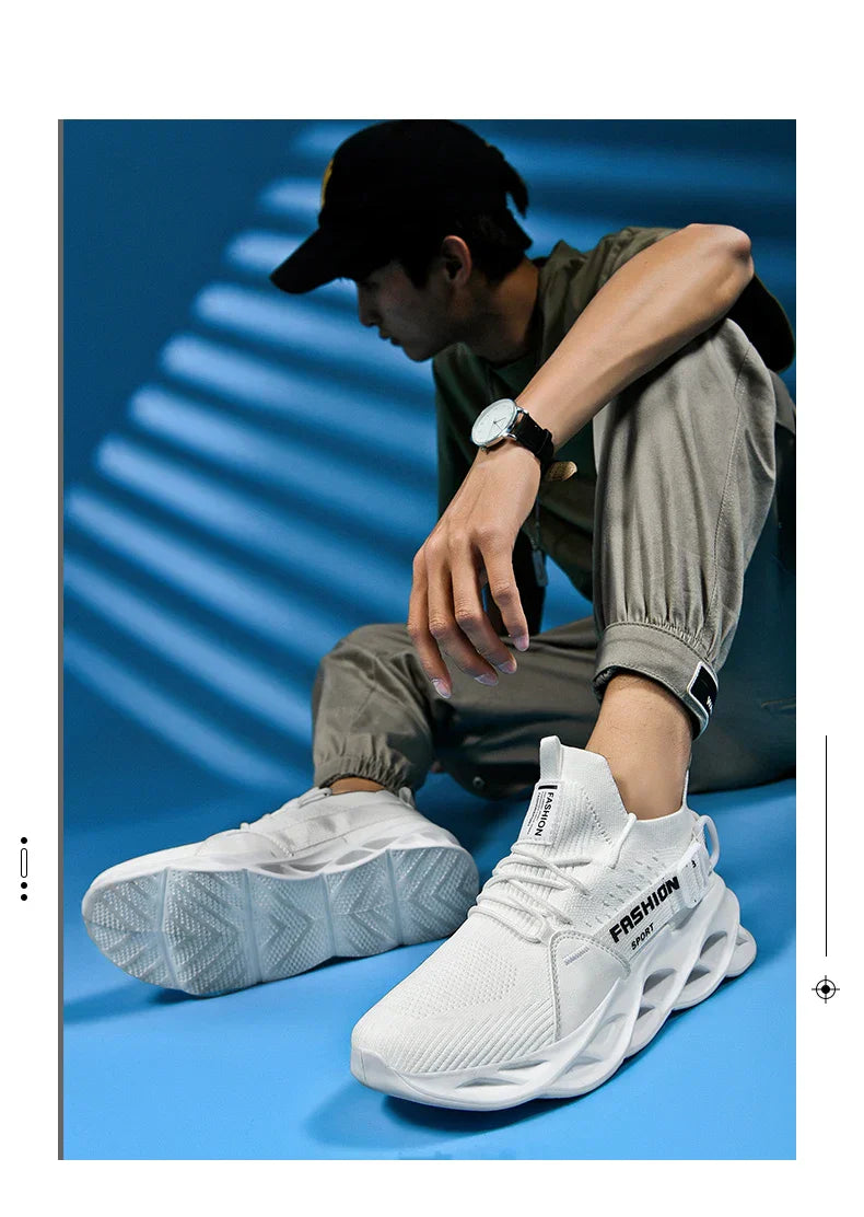 Sneakers Men Mesh Breathable Casual Men Shoes Unisex Light Soft Thick Sole Hole Couple Shoes Athletic Sneakers Women Shoes