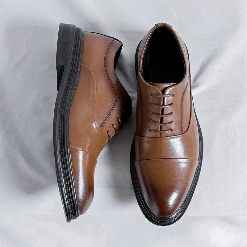 Brand Men Genuine Leather Shoes Black Wedding Bride For Formal Party Dress OEM Italian Men Shoes Casual Soft Casual Shoes