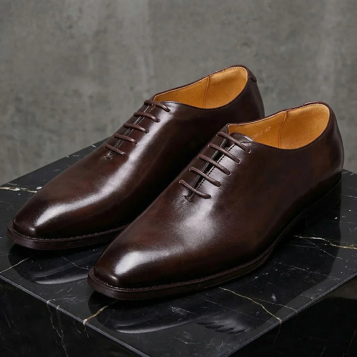 Oxford Dress Shoes Full-Grain Leather for Men Business Office Shoes