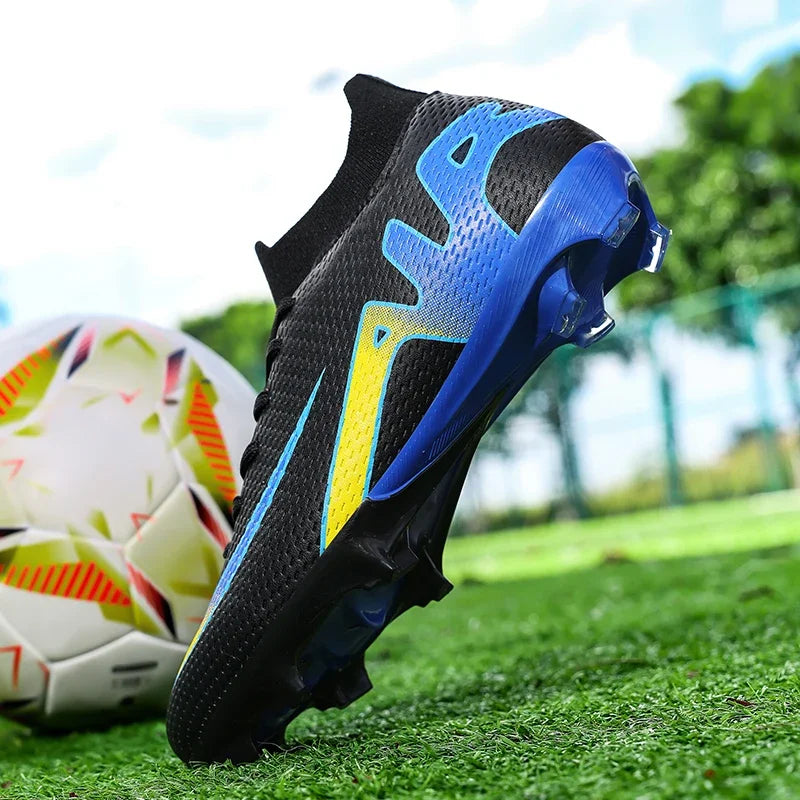 New Men Football Boots Cleats High-top Sneakers High-quality Non-Slip Indoor Soccer Shoes Futsal Grass Match Hot-selling Outdoor