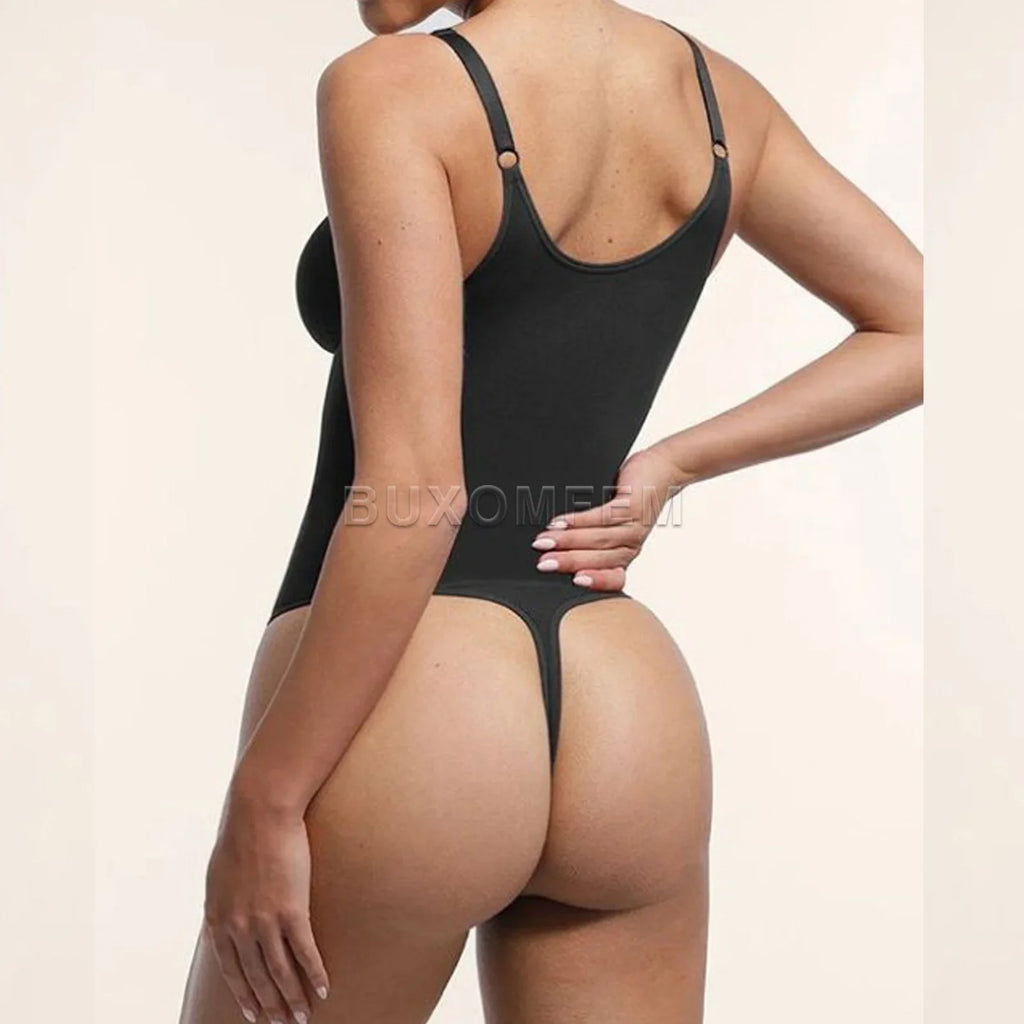 Women's Chest Hugging Sleeveless Jumpsuits Stretchy Breathable Colorful Tummy Control Shaper Female Beach Triangle Shapewear