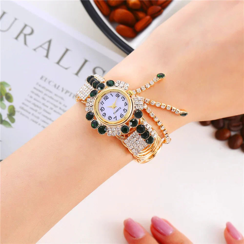 Fashion Women Watch with Shiny Diamond Watch Ladies Luxury Brand Ladies Casual Women Bracelet Crystal Watches Relogio Feminino