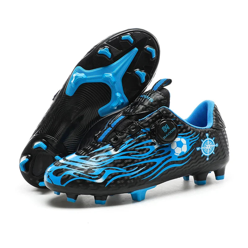 Kids Turf Soccer Cleats Children Football Shoes Breathable Lightweight Training Sneakers Non-Slip Athletic Sport Boots Boys Girl