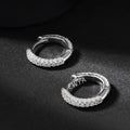 Luxury Designer 0.8cttw D Color Full 1mm Moissanite Hoop Earrings S925 Sterling Silver Earring For Women Party Fine Jewelry