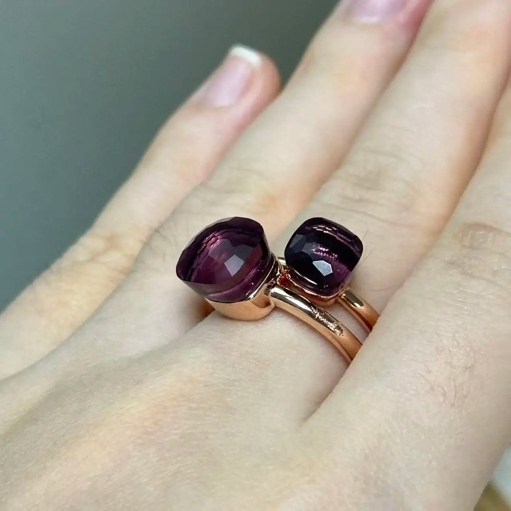 Classic and Petite Ring Set for Women Colorful Cyrstal Fashion Jewelry Gift Vanlentine's Day