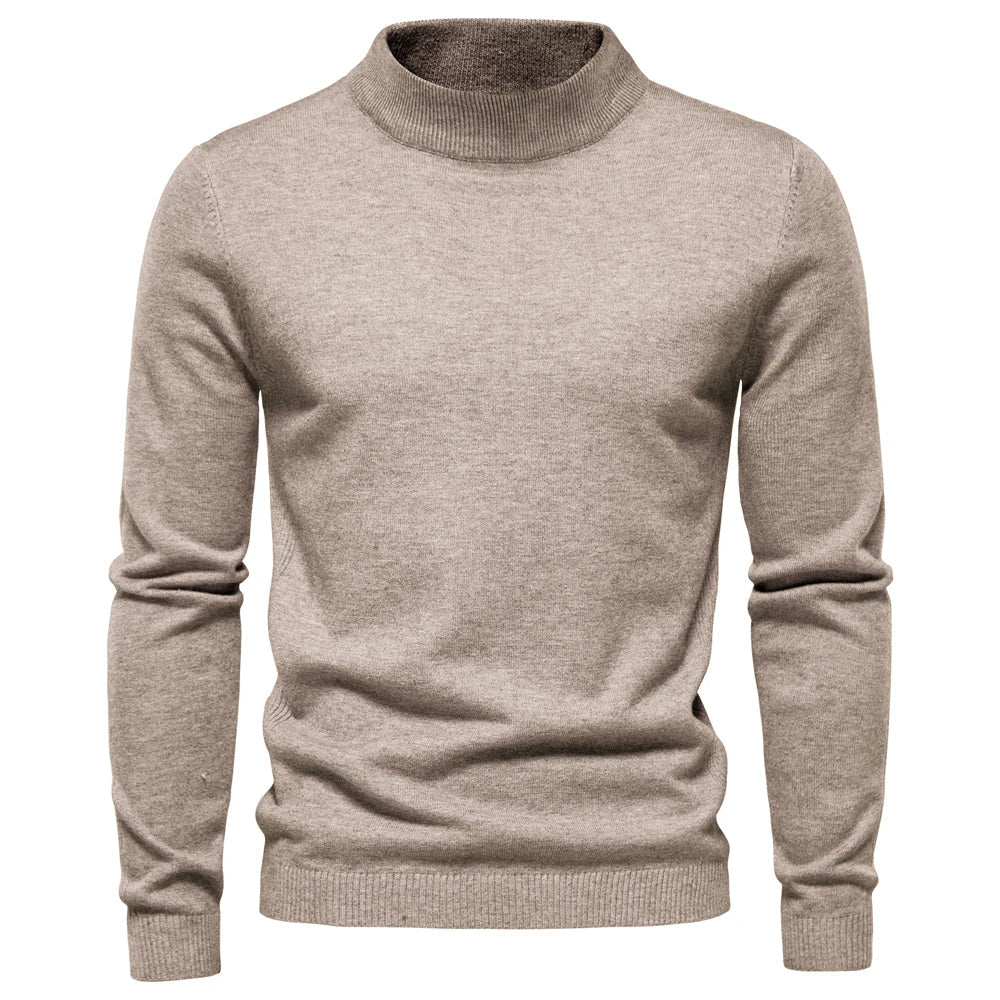 New Winter Turtleneck Thick Mens Sweaters Casual Turtle Neck Solid Color Quality Warm Slim Turtleneck Sweaters Pullover Men