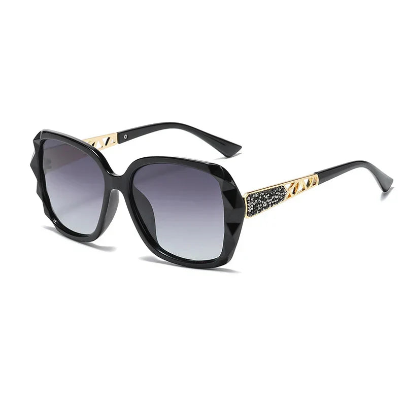 New 2022 big box polarized sunglasses han edition tide female uv web celebrity sunglasses driving round glasses female