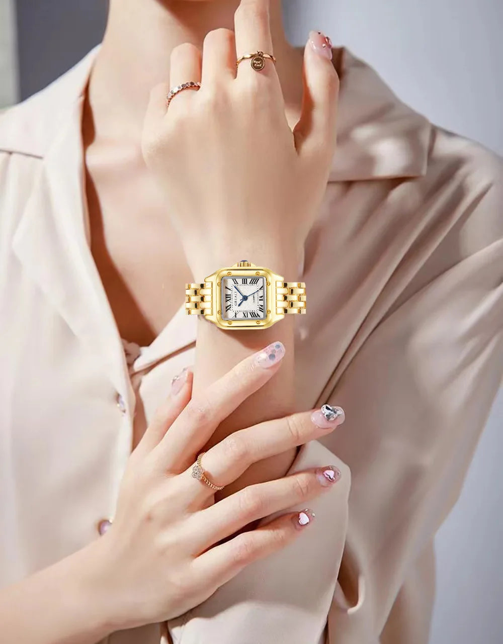 Women Watch Light Luxury Brand Stainless Steel Strap Ladies Business Quartz Watches Female Fashion Clock Watch