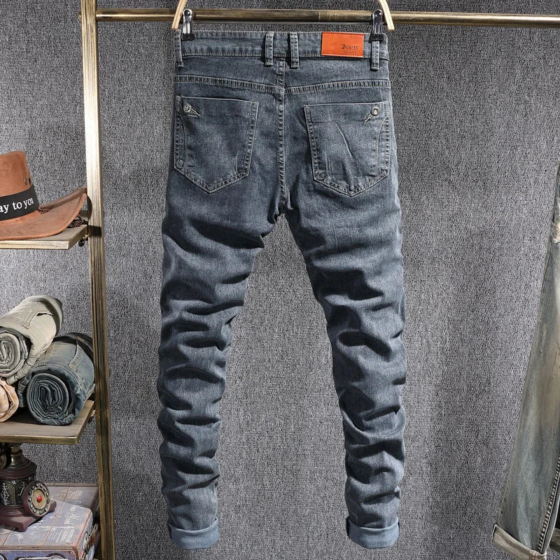 Autumn and Spring New Fashion Trend American Vintage Straight Leg Jeans Men's Casual Comfortable Sports High Quality Denim Pants