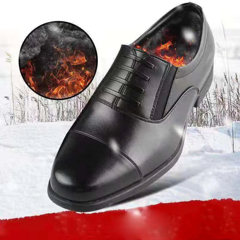 Men's Slip-On Leather Dress Shoes – Comfortable Lace-Free Formal Office Shoes, EU 40–47