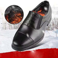 Men's Slip-On Leather Dress Shoes – Comfortable Lace-Free Formal Office Shoes, EU 40–47