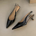 Women Sandals Pointed Toe Elegant Low-heel Shoes Summer Fashion Slingback Woman Mules Shoes Pumps Dress Shoes