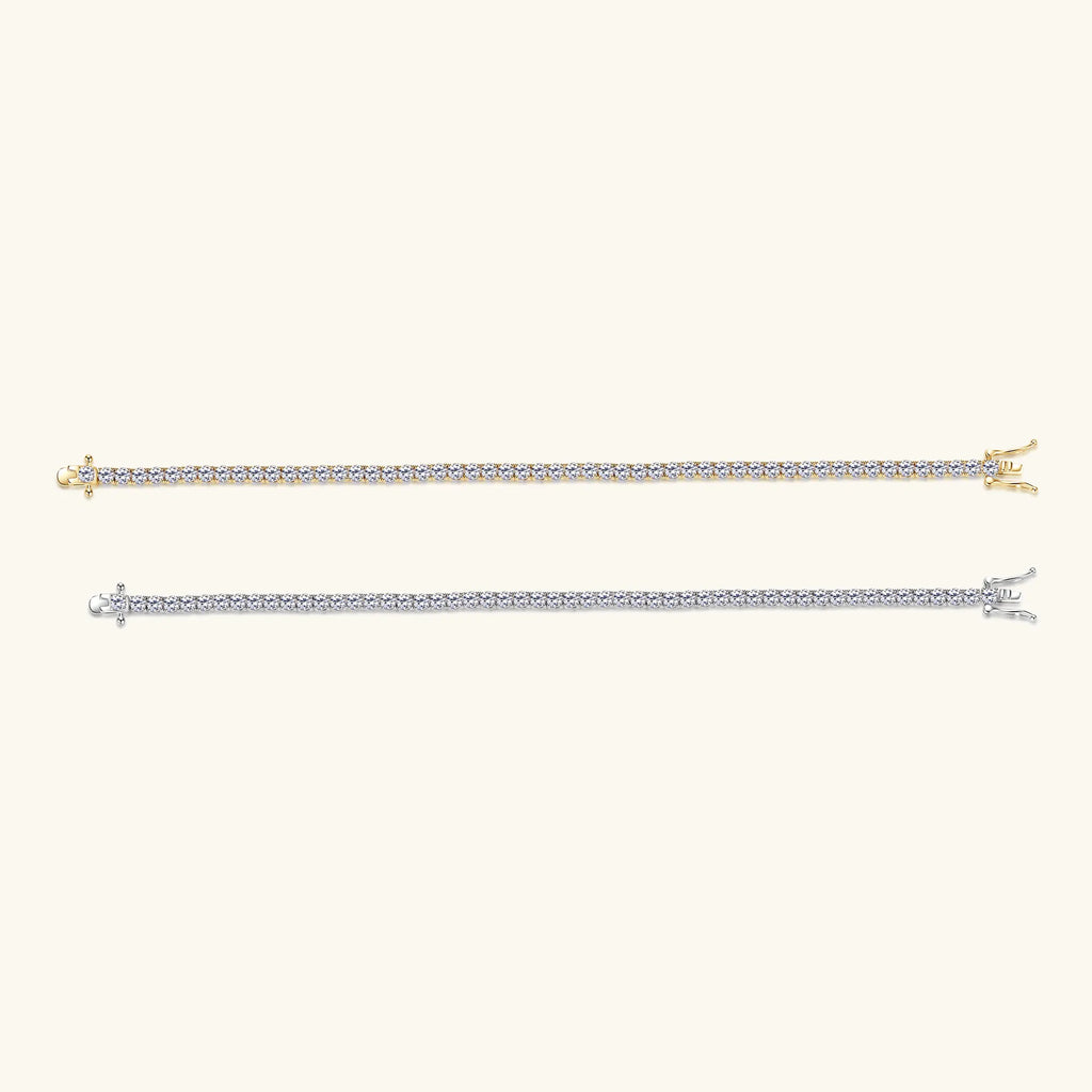 3mm D VVS1 Moissanite Tennis Bracelet S925 Sterling Silver Plated 18k White Gold Diamond Tennis Bracelets for Women