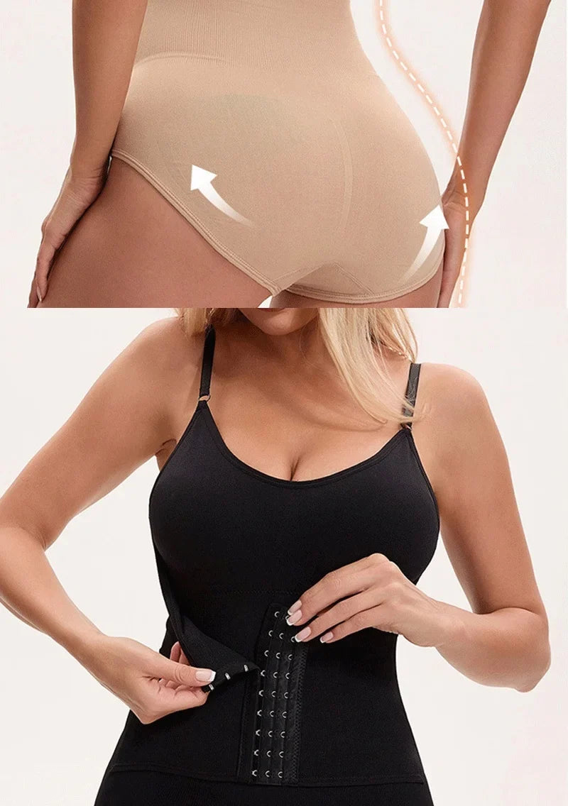 Naisstoo women shapewear bodysuit tummy control tight slimming body shaper bodysuit with bras