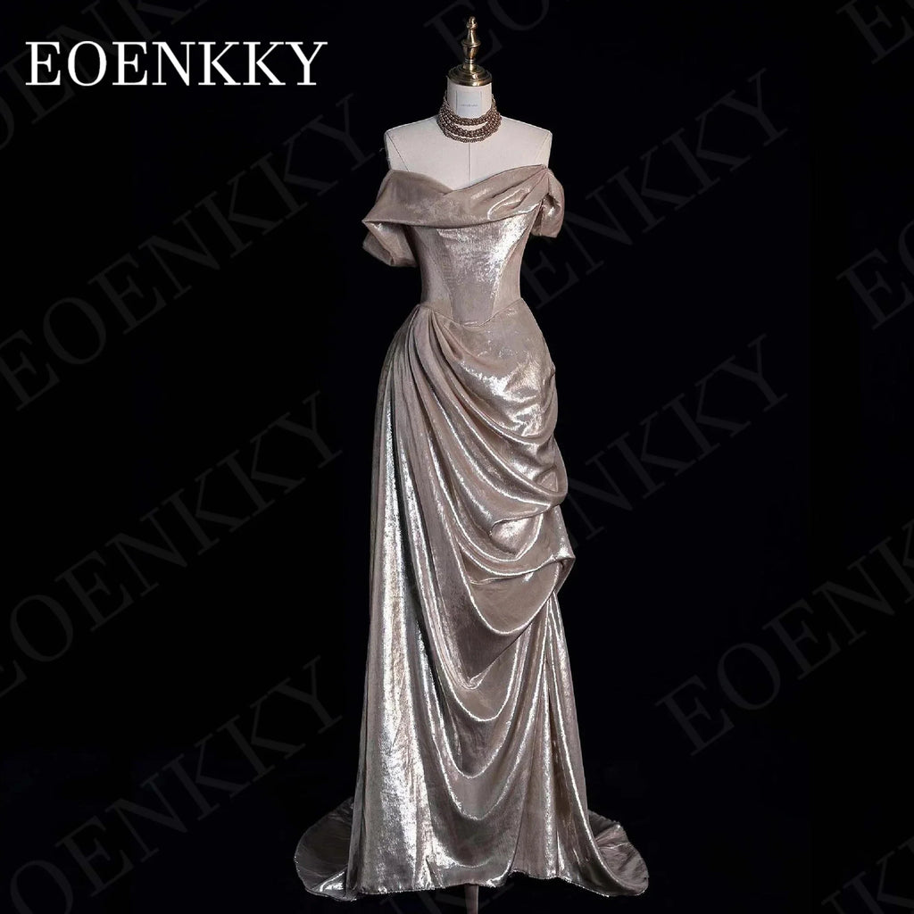 Saudi Arabia Off Shoulder Evening Dress Women Elegant Off The Shoulder