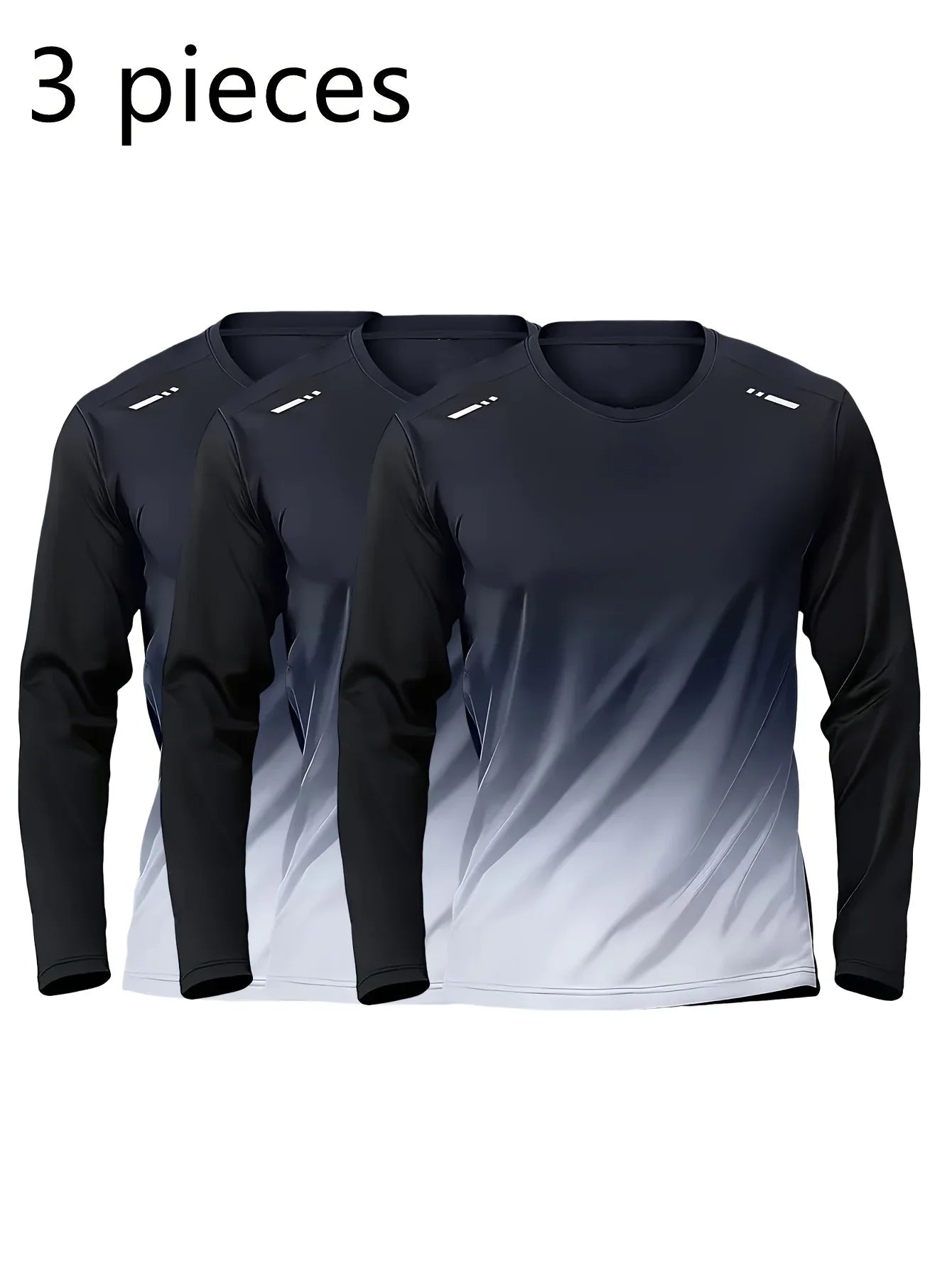 T-shirt men's four seasons long sleeve outdoor speed dry clothes running training breathable leisure fitness top