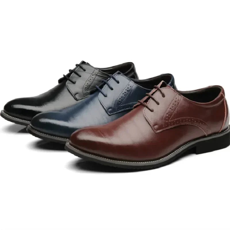 Men's Classic Leather Dress Shoes – Fashionable Formal Footwear for Office & Events